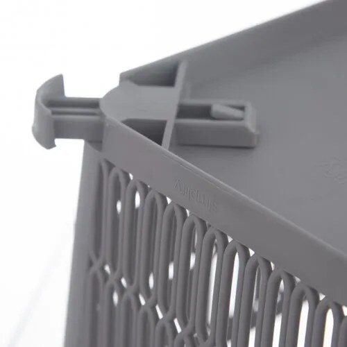 Coș de plastic stivuibil Orion NESTA, 29 x 16,5 x11,5 cm, gri, S