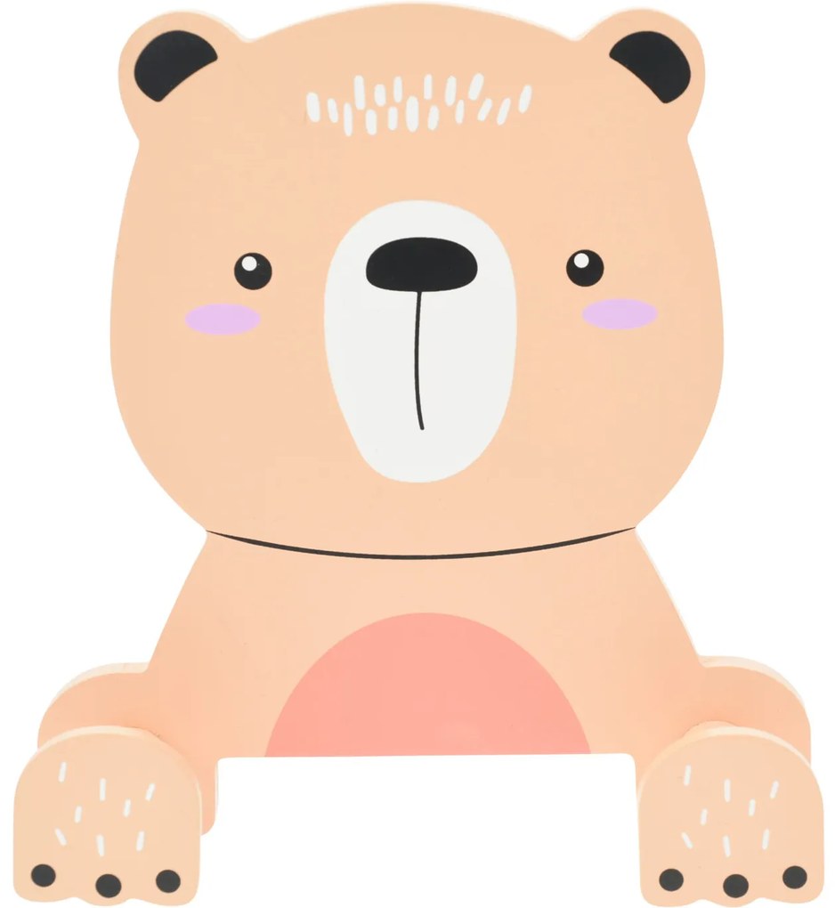 Umeraș pentru haine în camera copilului, animal cu lăbuțe, 14 x 4,5 x 17 cm