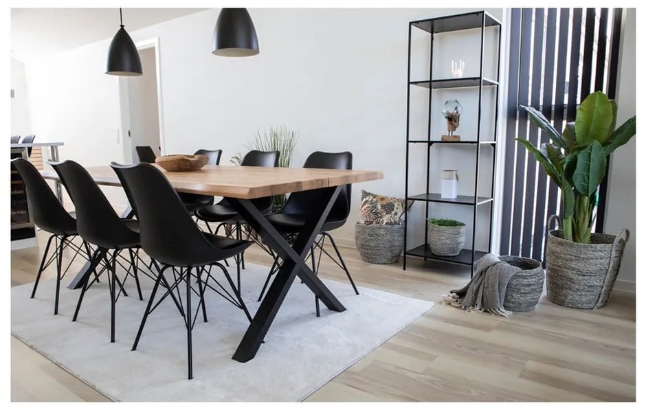 Scaune de dining negre 2 buc. Oslo – House Nordic