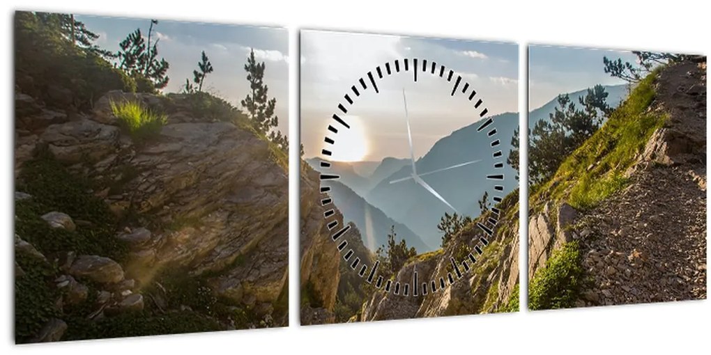 Tablou - Muntele Olimpus (cu ceas) (90x30 cm)