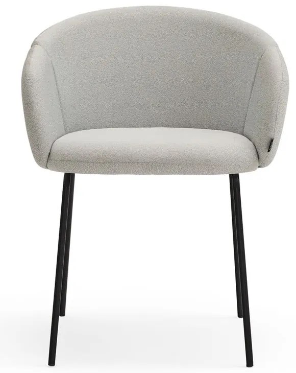 Scaun de sufragerie gri deschis tapițat Add – Teulat