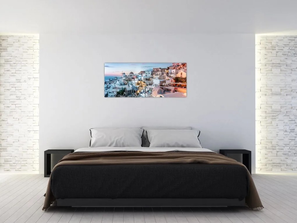 Tablou - Amurg în Santorini (120x50 cm)
