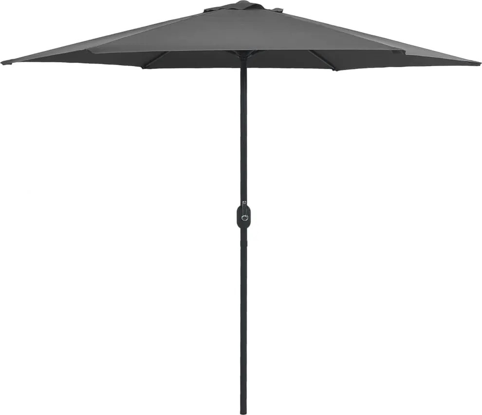 vidaXL Umbrelă de soare cu stâlp din aluminiu, antracit, 270x246 cm