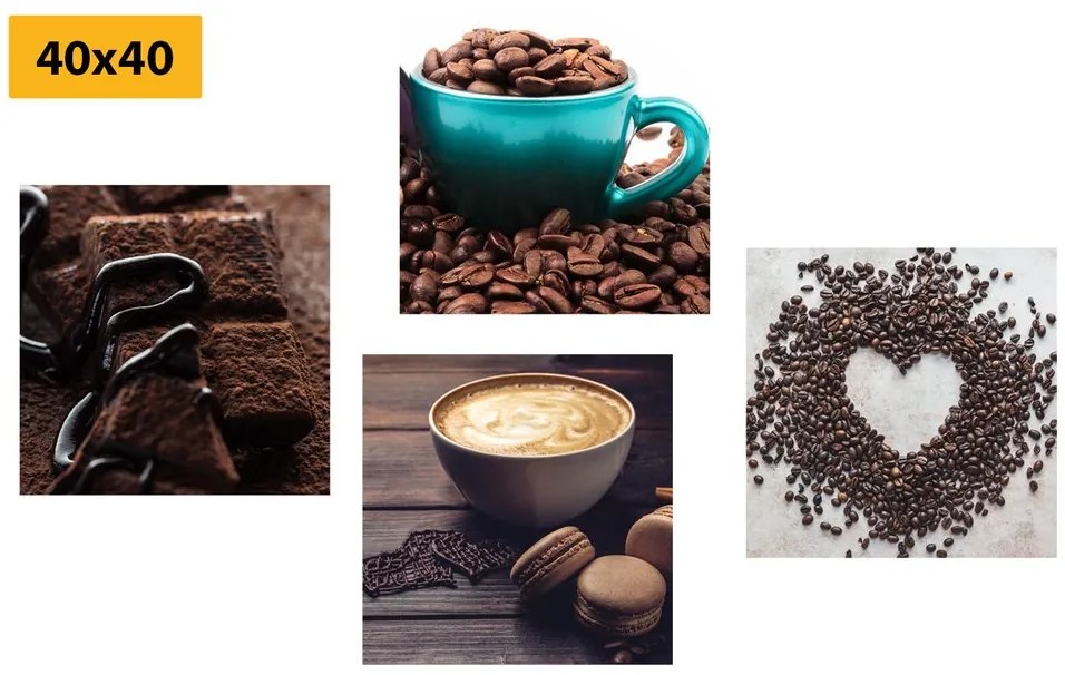 Set tablouri mirosul de cafea bună