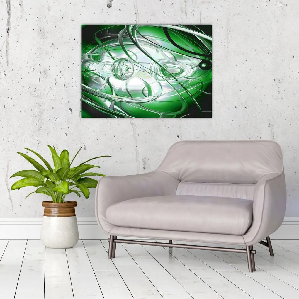 Tabloul abstract verde (70x50 cm)