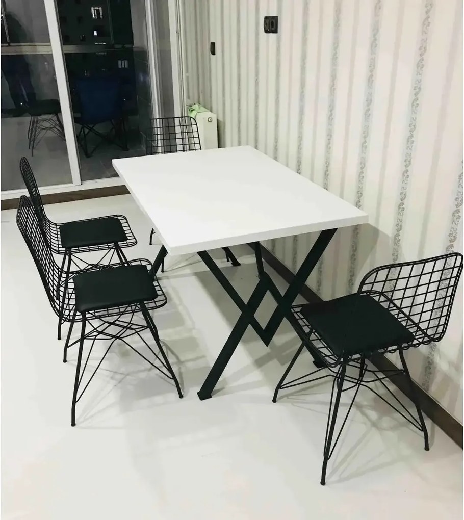 Masa bucatarie  texturata, Alb,120x80x75 cm, 30409