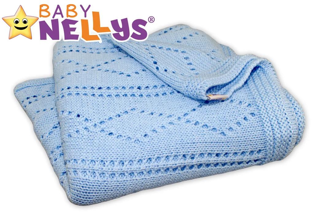 Baby Nellys ® pătură croșetată - albastru