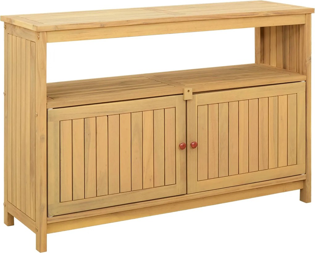 vidaXL Masă de consolă pentru grădină Acacia deschis 110 x 35 x 75 cm