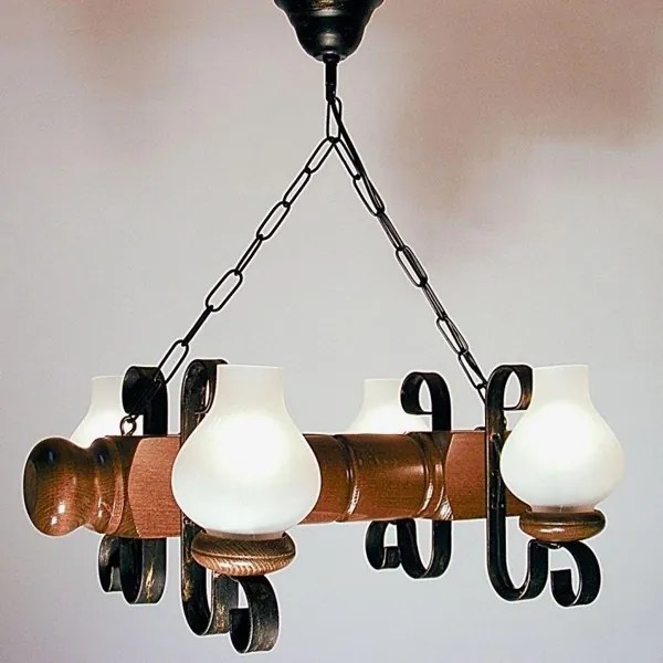 Candelabru rustic fabricat manual din lemn Rustic WOOD-RU-SP4