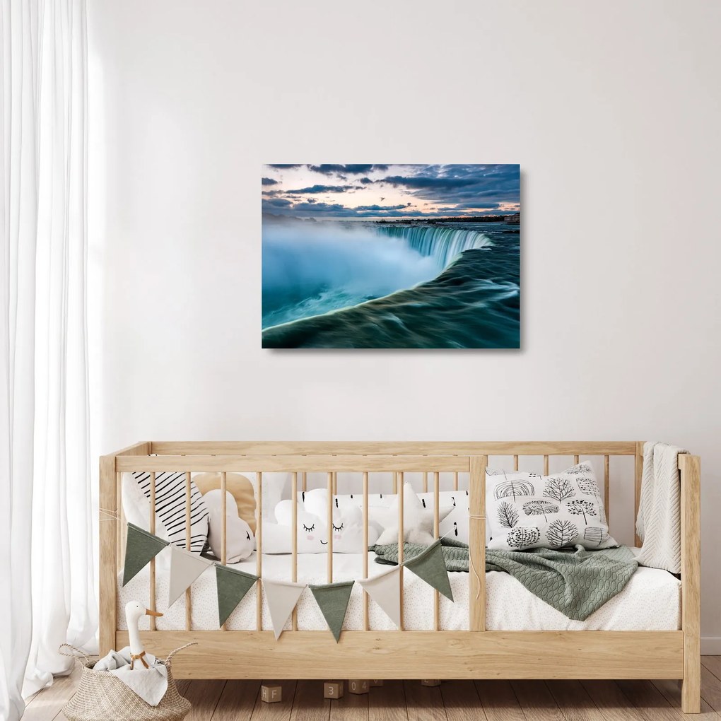Tablou pe sticlă cu cascadele (70x50 cm)
