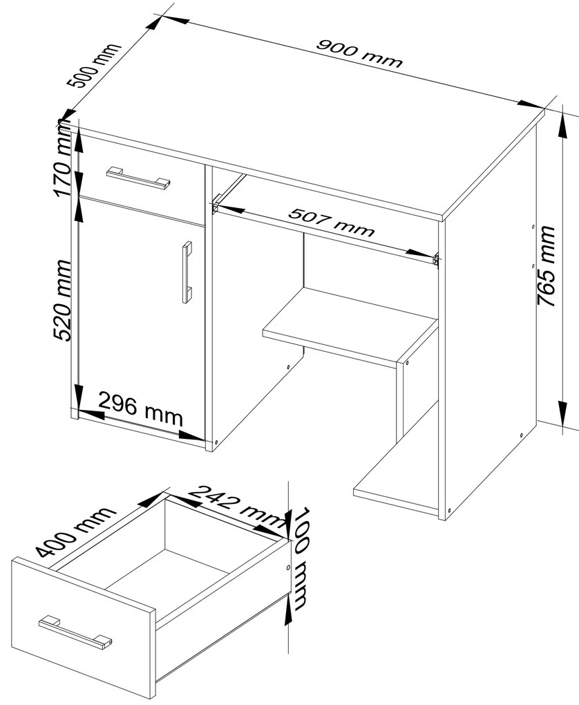 Masă PC Jaloms (arin). 1068550
