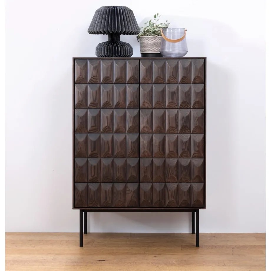 Dulap maro închis 90x130 cm Latina – Unique Furniture