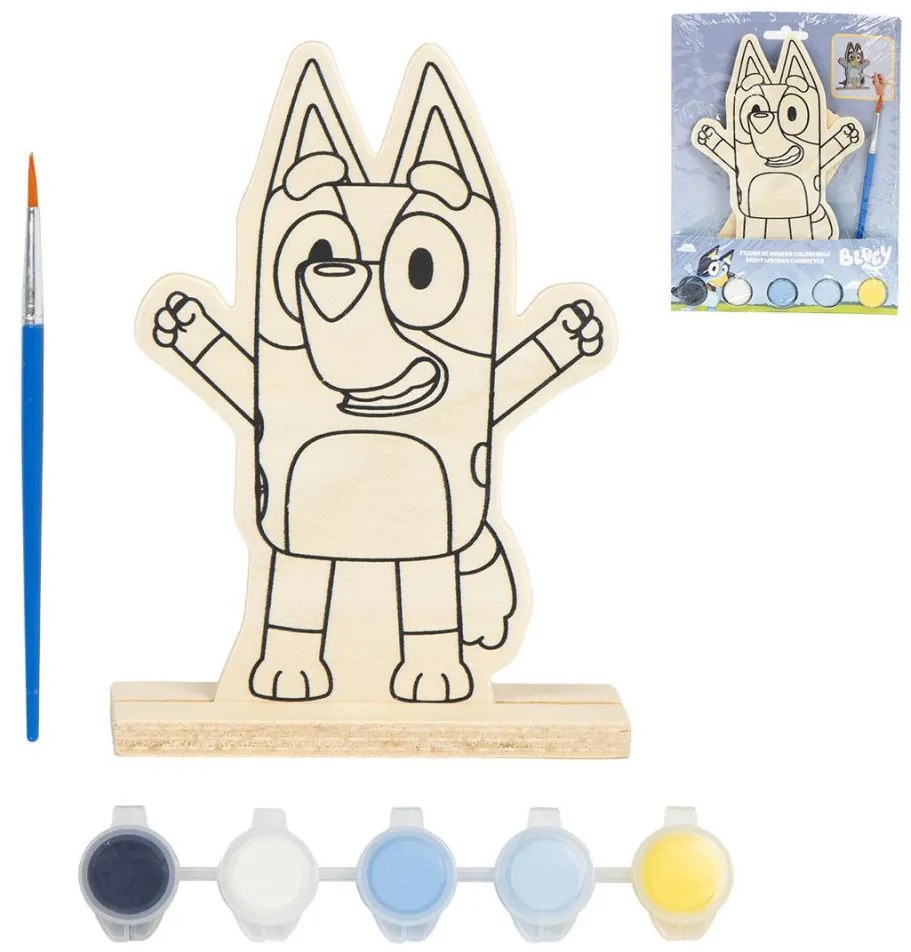 Bluey Fun figură din lemn de vopsit