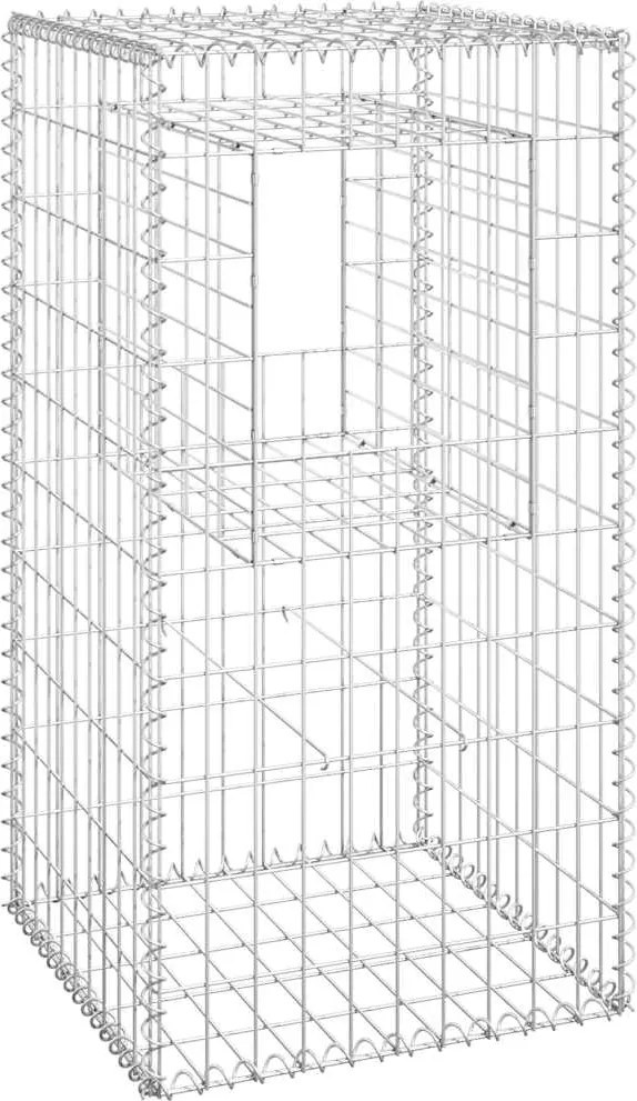vidaXL Stâlp coș gabion, 50x50x100 cm, fier