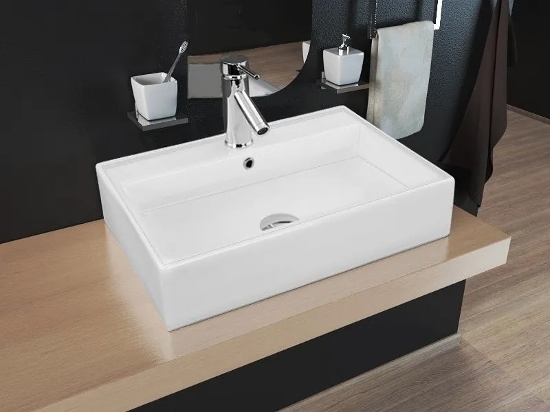 Lavoar Valeria Alb ceramica sanitara - 50,5 cm