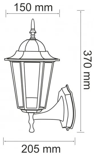 Corp de iluminat perete exterior 1xE27/60W/230V