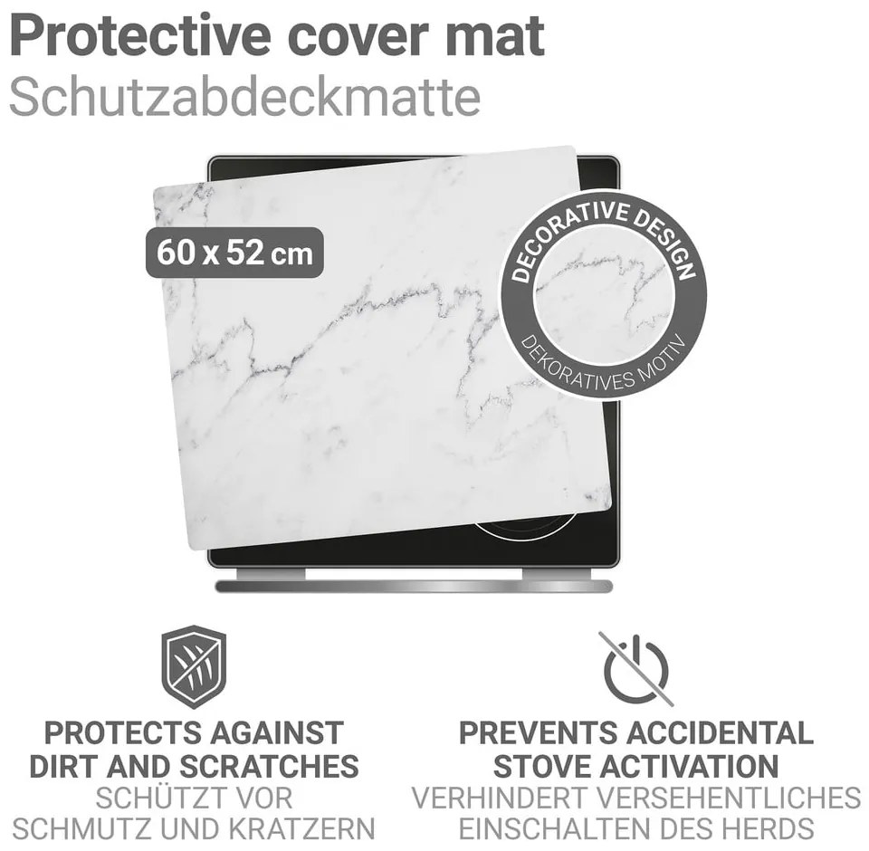 Protecție de aragaz din PVC 60x52 cm Marble – Wenko