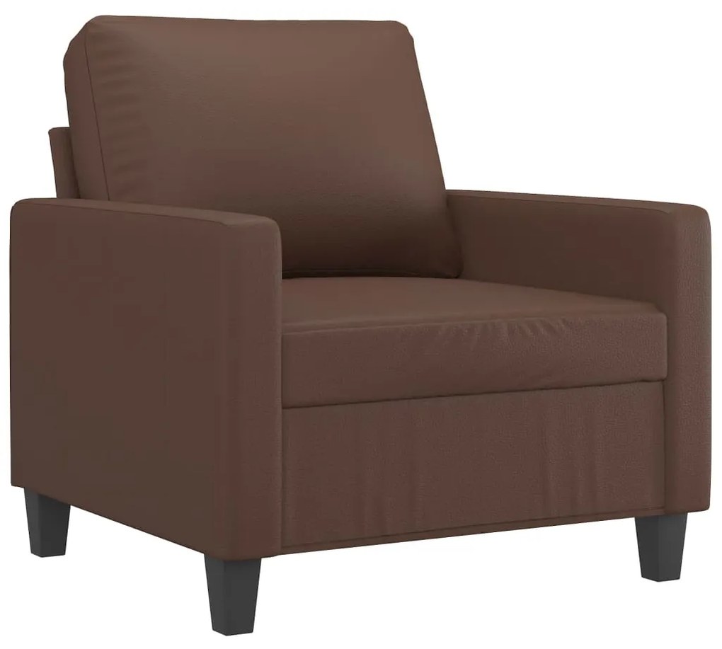 348663 vidaXL Canapea de o persoană, maro, 60 cm, piele ecologică