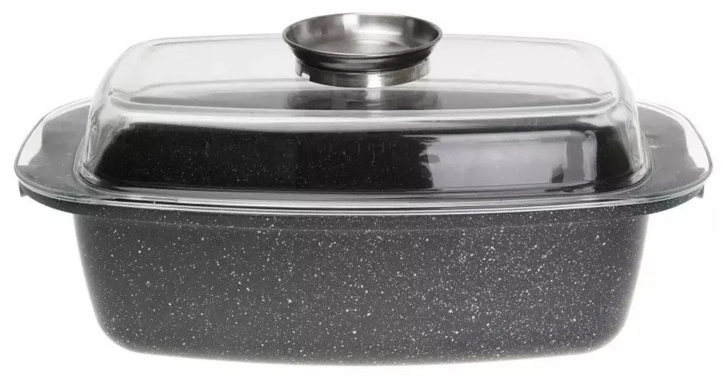 Tava pentru cuptor, roaster 5,5L Kinghoff KH1608, pentru friptura, antiaderenta, marmorata