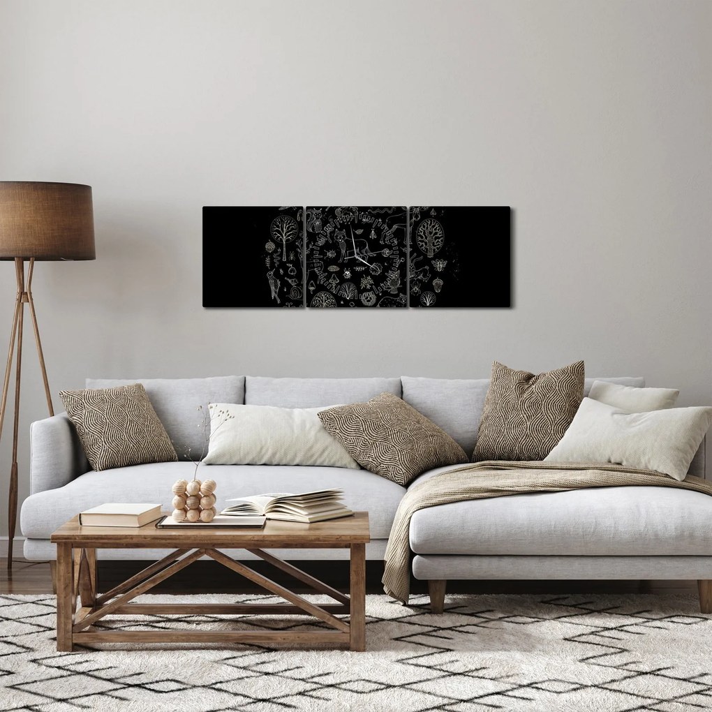Tablou - Natură (cu ceas) (90x30 cm)