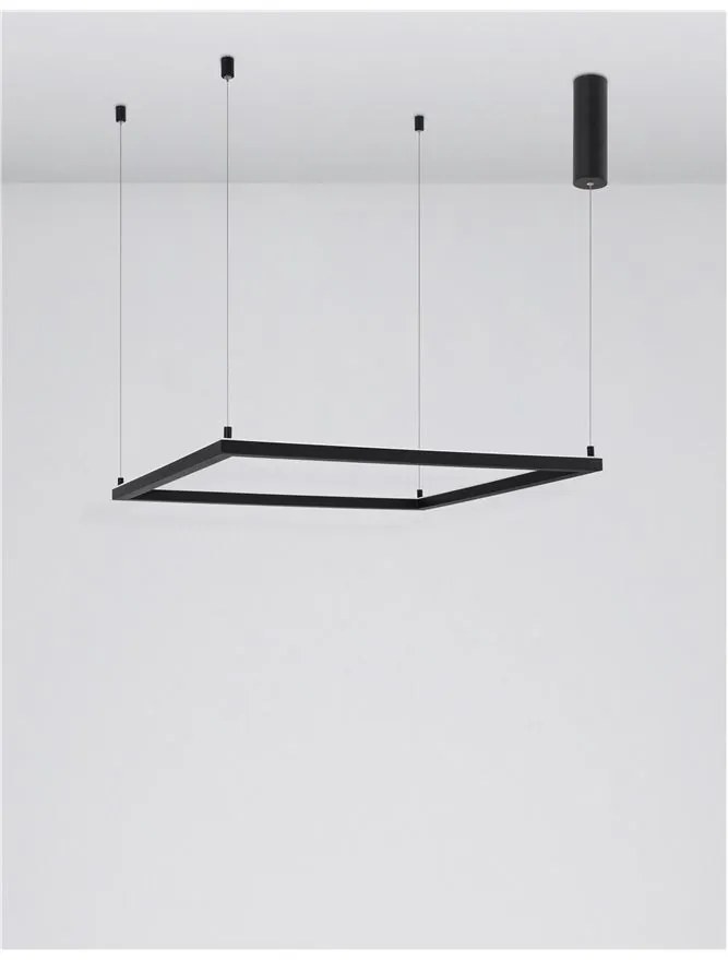Lustra suspendata LED dimabila design modern ETERNA negru NVL-9990734
