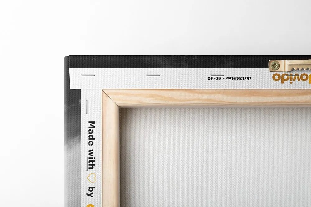 Tablou yin și yang yoga în design alb-negru