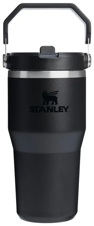 Termos negru din oțel inoxidabil 600 ml IceFlow™ Flip Straw 2.0 Tumbler Black – Stanley