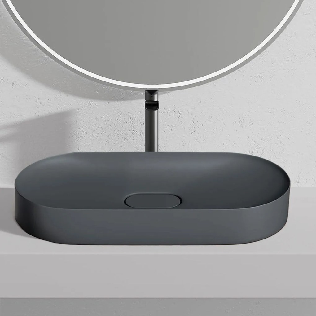 Lavoar Iris gri mat L70 cm