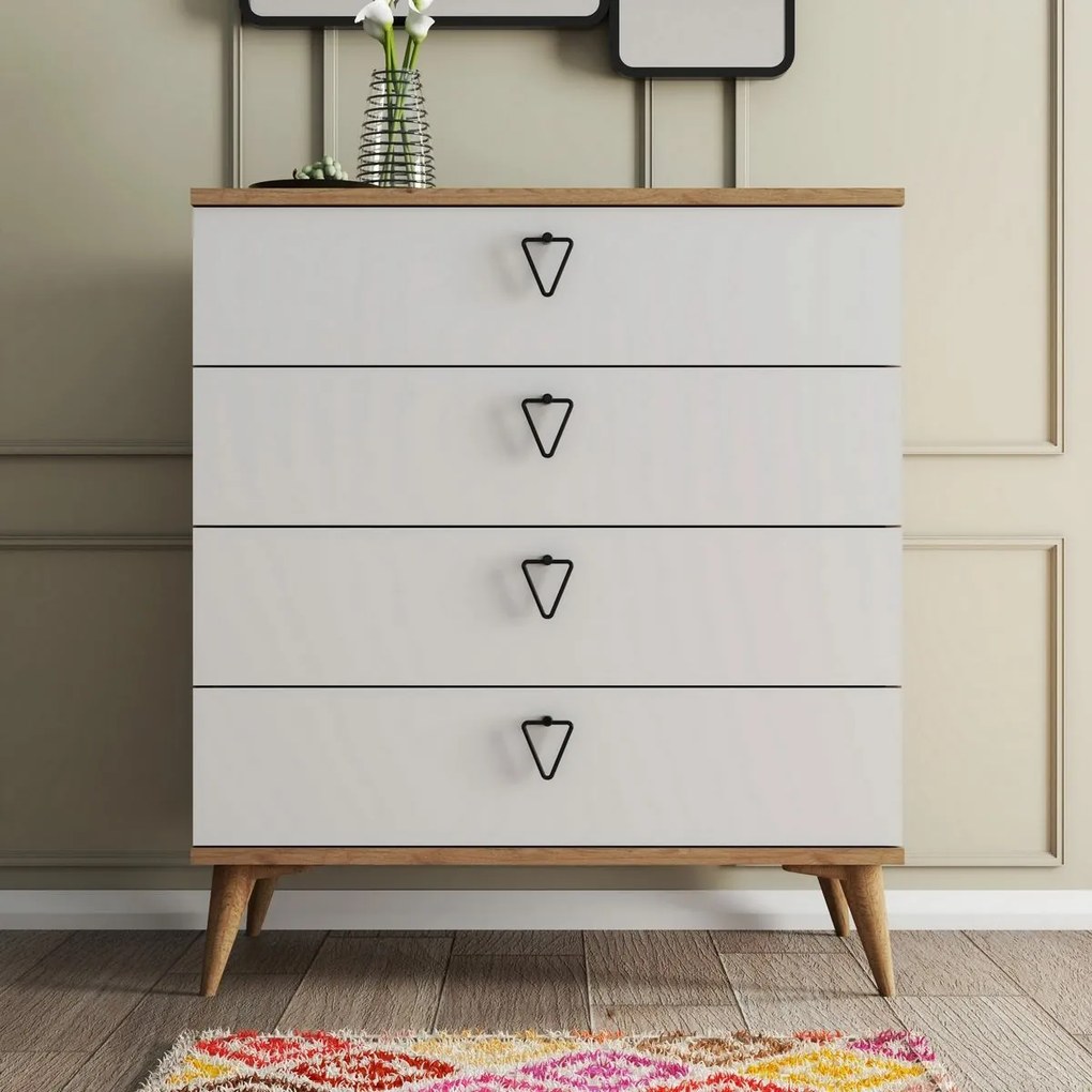 Comodă Versa White and Oak