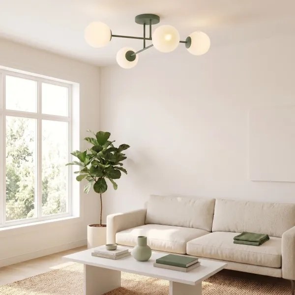 Lustră aplicată ROMA 4xE14/10W/230V verde