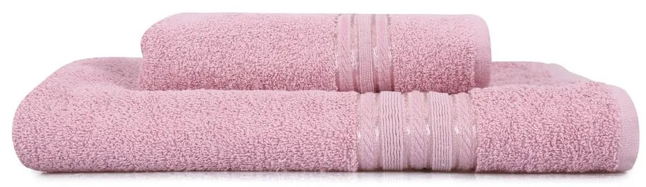 Prosoape de baie roz 2 buc. din bumbac Dora – Foutastic