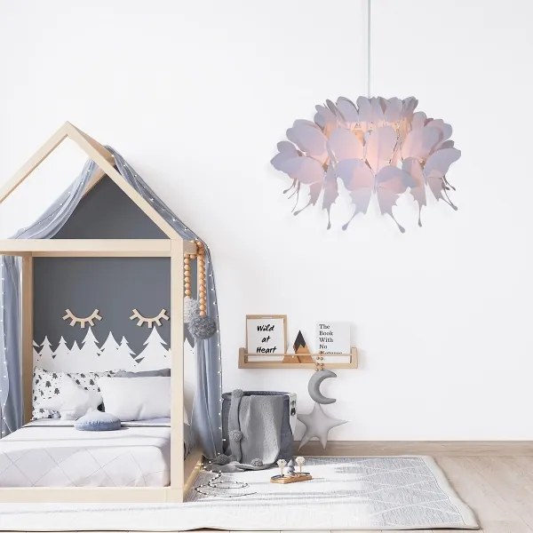 Lustră pentru copii FARFALLA 1xE27/60W/230V roz