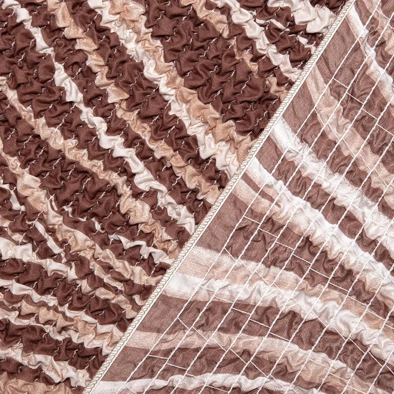 Huse bielastice UNIVERSO NOU dungi maro scaun cu spatar 2 buc (45 x 45 x 50 cm)