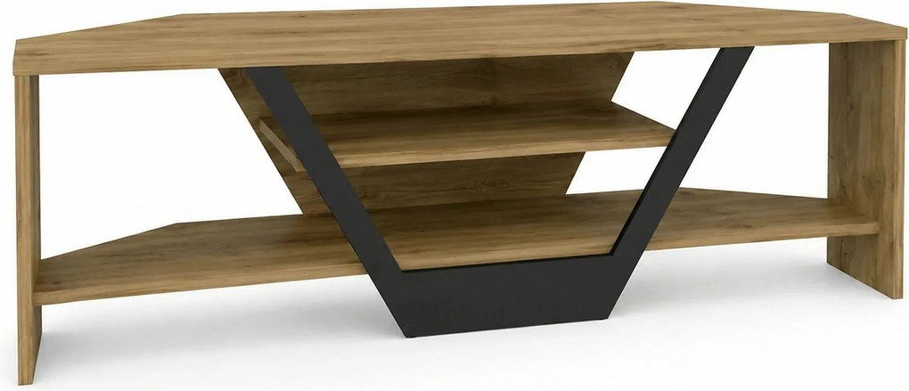 Comoda TV SARES, nuc/negru, PAL melaminat, 120x35x37 cm