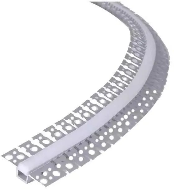 Profil LED Încăstrat – Finisaj Glet Flexibil, 3 m × 1,5 cm