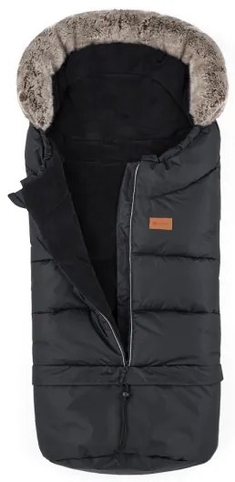 PETITE&MARS Set sac de iarnă 4în1 ARCTIC + mânuși cărucior Forever Black