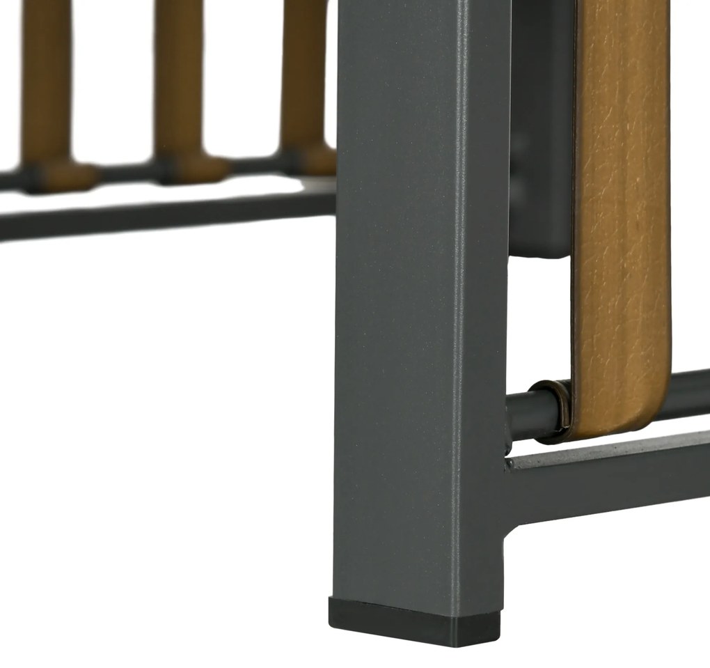 Outsunny Set de Mobilier de Grădină din 3 Piese, Set de 2 Canapele cu Perne Groase și Măsuță de Cafea, 66x68x68 cm, Gri | Aosom Romania
