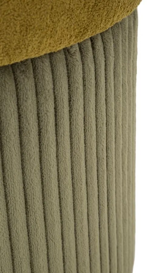 Mauro Ferretti Puff cu Depozitare Verde Set 2 Buc cm Ø 42x44-35x36 | Aosom Romania