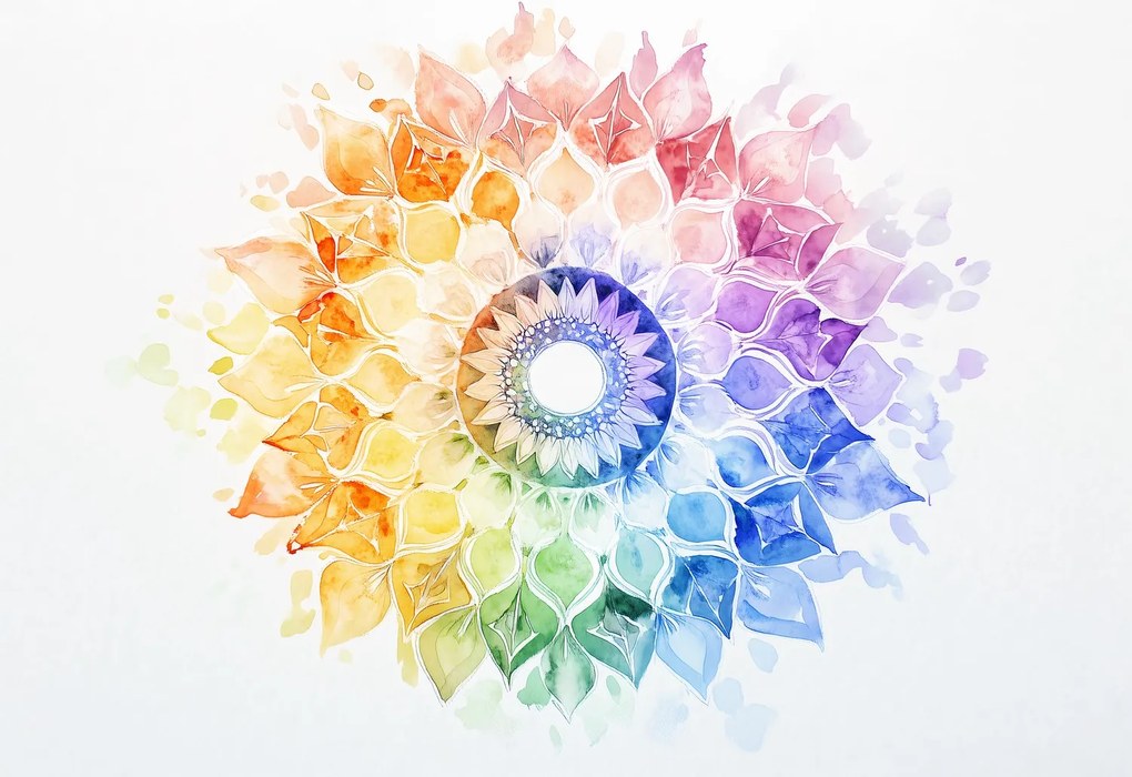 Fototapet - Mandala curcubeu (147x102 cm)