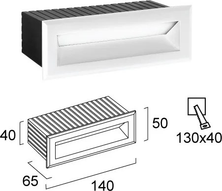 Corp de iluminat LED încastrat pentru exterior FLIK LED/3W/230V IP65, alb
