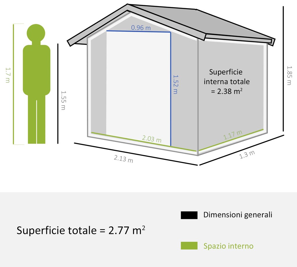 Sopron de gradina din tabla de otel, casuta de gradina cu usi glisante, pentru depozitare si organizare 213x130x185 cm, alb Outsunny | Aosom Romania