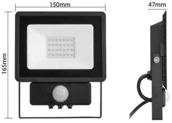 Proiector LED cu senzor DECOFLOOD LED/20W/230V IP65 Philips