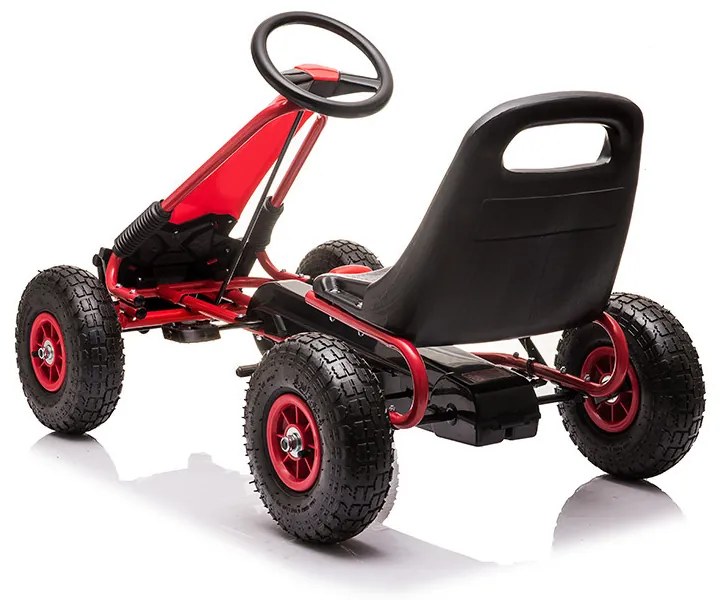 Pedal go-kart roșu