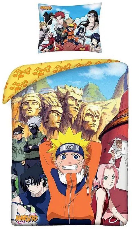 Naruto Konoha Husă de pat 140×200cm, 70×90 cm