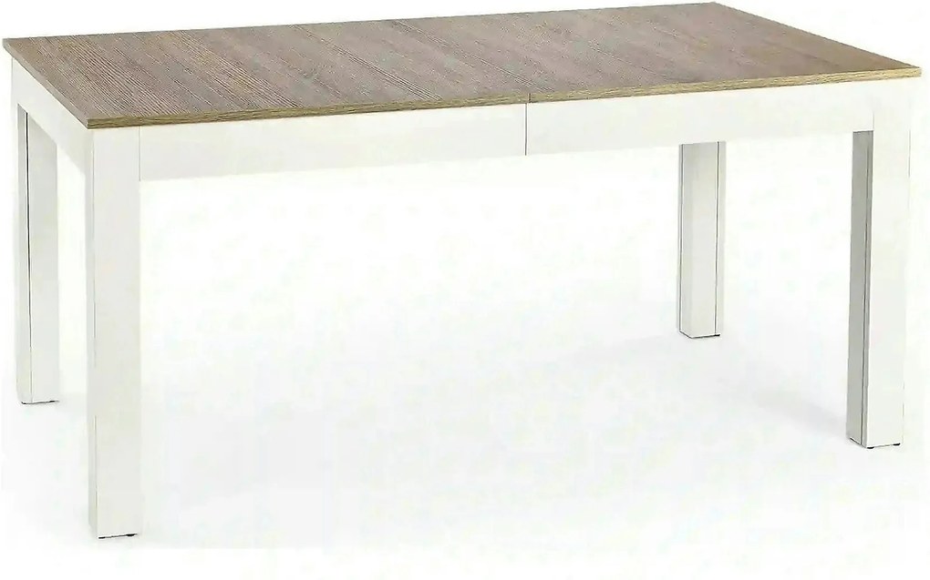 Masa extensibila SEWERYN, stejar/alb, PAL, 160/300x90x76 cm