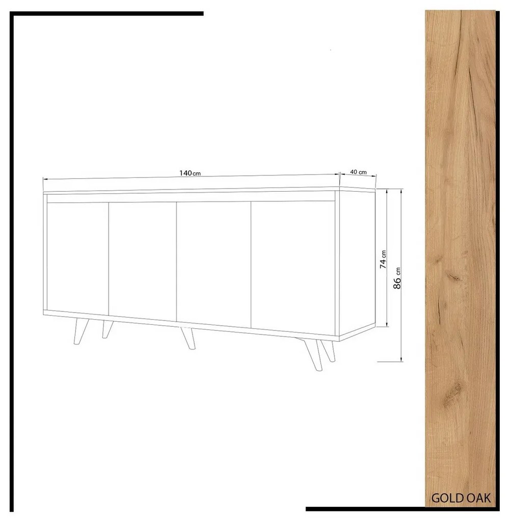 Dulap Shans Oak and White