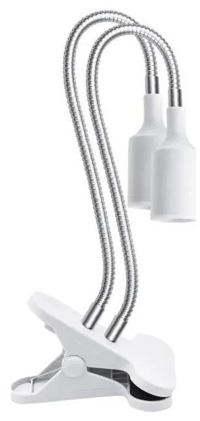 Lampă flexibilă de masă cu clemă pentru creșterea plantelor PLANTY 2xE27/30W/230V alb