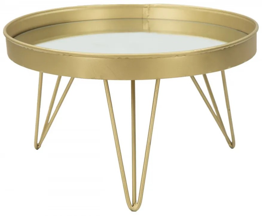 Suport pentru reviste auriu din metal, ∅ 31 cm, Glam Gold Mauro Ferretti