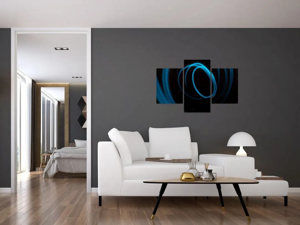Tablou cu linie albastră (90x60 cm)