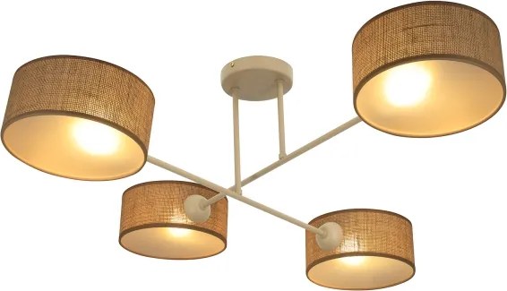 Brilagi - Lustră aplicată VIRGO 4xE14/40W/230V bej/auriu